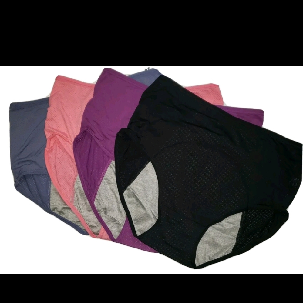 *: 4 NWOT ladies women  Period menstrual Leakproof Panties sz. M (8)